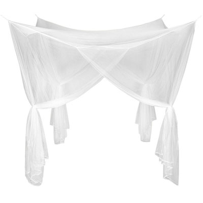 Mosquito Net - for single and double beds, good air circulation, fine mesh - white