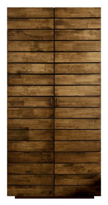 MOSS 2 Door Wardrobe in Walnut Colour