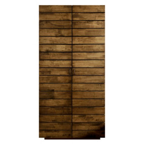 MOSS 2 Door Wardrobe in Walnut Colour