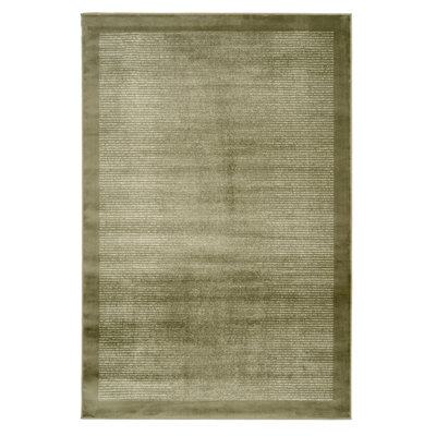 Moss Green Minimalist Bedroom Living Area Rug 120x170cm