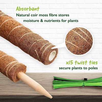 Moss boards Q57 22-23　MOSS STICK Plastics Moss Pole Plastics Stackable Moss Totem Pole Stick