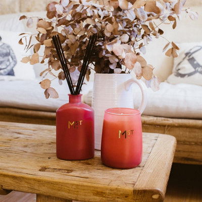 Moss St. Fragrances - Scented Candle & Diffuser Set - 320g/275ml - Peony Rose - 2pc