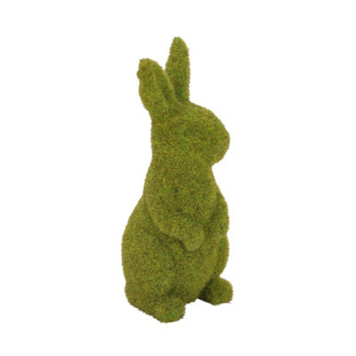 Moss Standing Bunny Rabbit Figurine Easter Garden Home Decoration 240 mm
