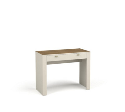 Mossa Modern Dressing Table in Cashmere & Oak - W1020mm x H790mm x D500mm