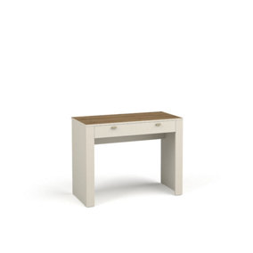 Mossa Modern Dressing Table in Cashmere & Oak - W1020mm x H790mm x D500mm