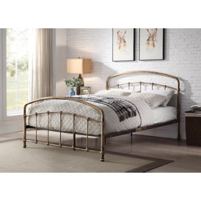 Mostyn Double 4ft 6 Antique Bronze Metal Bed Frame