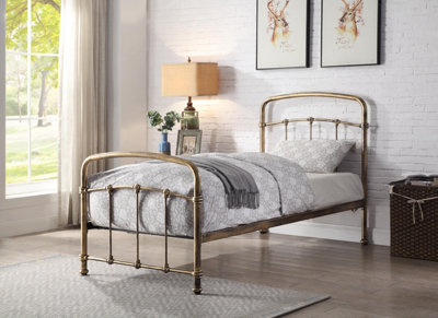 Mostyn Single 3ft Antique Bronze Metal Bed Frame