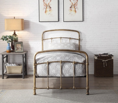 Mostyn Single 3ft Antique Bronze Metal Bed Frame
