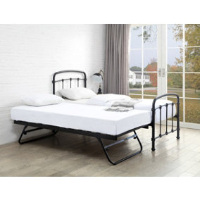 Mostyn Single 3ft Guest Bed Black Metal Bed Frame