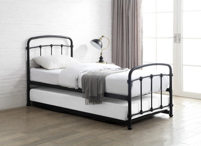Mostyn Single 3ft Guest Bed Black Metal Bed Frame