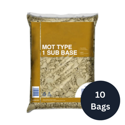 MOT Type 1 Sub Base 25kg Bag (x10 Bags)