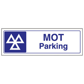 MOT Waiting Area Garage Customer Sign - Rigid Plastic - 300x100mm (x3)