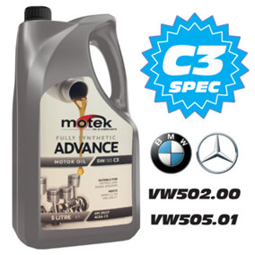 Motek Advance C3 5w30 Fully Synthetic 5 Litre Engine Oil