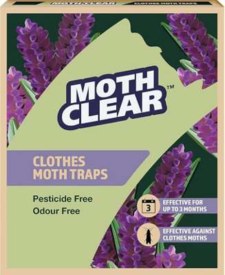 Moth Clear Clothes Moth Trap 2-Pack - Pesticide-Free Wardrobe Protector