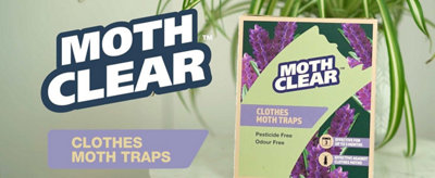 Moth Clear Clothes Moth Trap 2-Pack - Pesticide-Free Wardrobe Protector