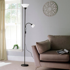 Mother and Child Floor Lamp Black White 180cm Tall