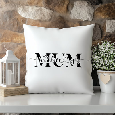 Mother's Day Printed Faux Suede Cushion 45cm x 45cm