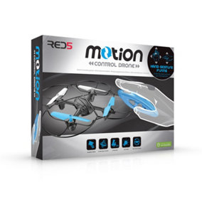 Motion Controlled Flying Quadoptor in Blue