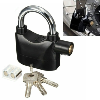 Motion Sensor Alarm Padlock Waterproof Anti Lock with Wireless Siren for Bike, Motorbike, Shed, Garage & Outdoor Security