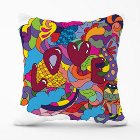 Motley Doodling Love Cushions 45cm x 45cm