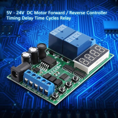 Motor Forward/Reverse Controller Timing Delay Time Cycles Relay
