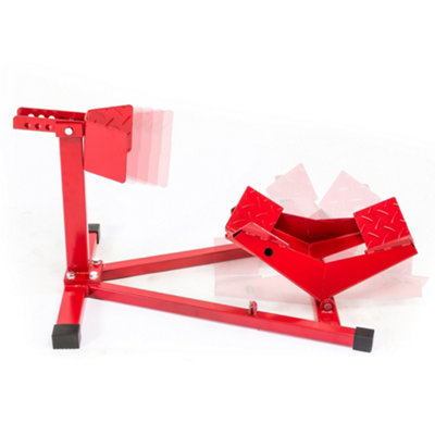 Motorbike stand - Tyre widths up to 17 inches - red