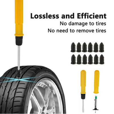 Motorcycle Car Van Tubeless Type Puncture Repair Kit Tire Tool