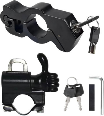 Motorcycle Handlebar Lock Helmet Lock with 4 Keys, Motorcycle Handlebar ...