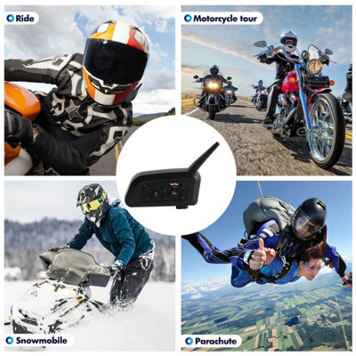 Motorcycle Helmet Intercom 1200M Headset Riding Intercom for Motorcycle Helmet