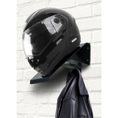 Motorcycle helmet hook wall shop