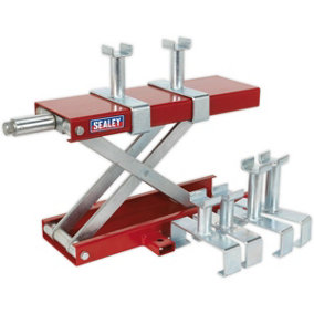 Motorcycle Scissor Support Stand - Sliding Pin Carriers - 300kg Capacity