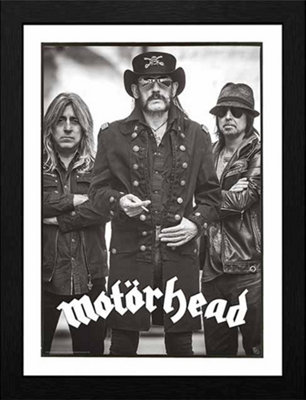 Motorhead Group Black and White 30 x 40cm Framed Collector Print