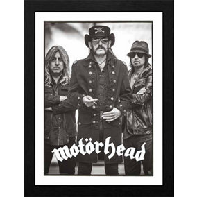 Motorhead Group Black and White 30 x 40cm Framed Collector Print