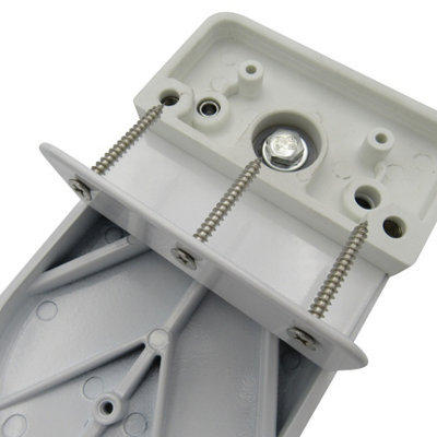 4-Pack Window Catch Lock Plates For Caravans, Motorhomes & Boats – Grey/White With Screws