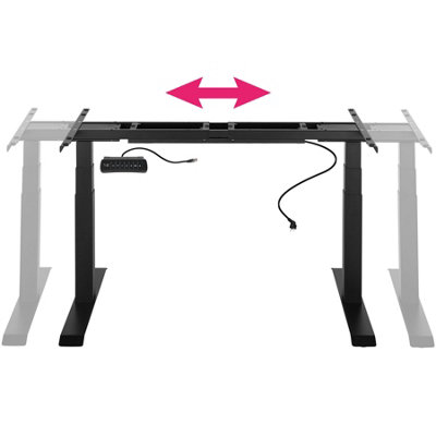 Motorised standing desk frame (58 - 123cm tall, with memory and alarm functions) - black