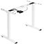 Motorised standing desk frame (70-119cm tall with memory and anti-collision features) - standing desk frame computer desk - white