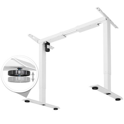 Motorised standing desk frame (71 to 121cm tall) - white
