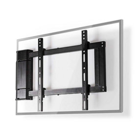 Motorised TV Wall Mount Bracket for 32-60" Screens, Max Weight 40Kg,  with Remote Control, Steel - Black
