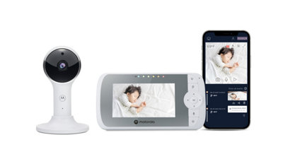 Motorola VM64 Video Baby Monitor & 4.3"" Display White