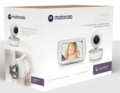 Motorola VM855 Video Baby Monitor & 5"" Display White