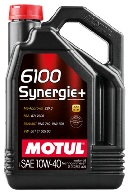 Motul 6100 SYNERGIE+ 10W40 5L Auto Engine Lubricant Engine Oil 10W-40 ...