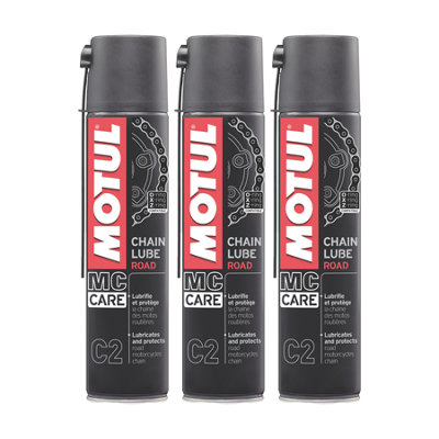 Motul C2 Motorcycle Motorbike Chain Lube Road O X Z Ring Chains 3x400ml