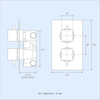 Moulin Thermostatic Waterfall Shower Mixer Tap - 8