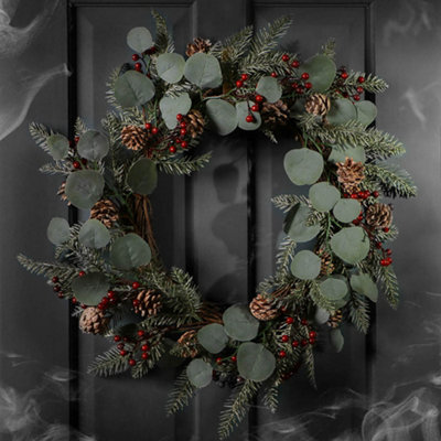 Mountain Spruce Front Door Halloween Decorations Halloween Wreath 61cm