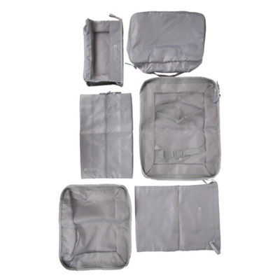 Mountain Warehouse Lightweight Packing Cube Set (Pack of 6) Grey (One Size)