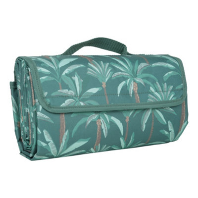 Mountain Warehouse Patterned Picnic Mat Dark Green (One Size)