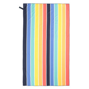 Mountain Warehouse Rainbow Microfibre Beach Towel Multicoloured (One Size)