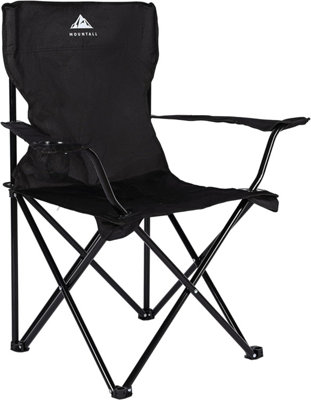 MOUNTALL Camping Quick Folding Chair with Carrying Bag Arm Rest Drink ...