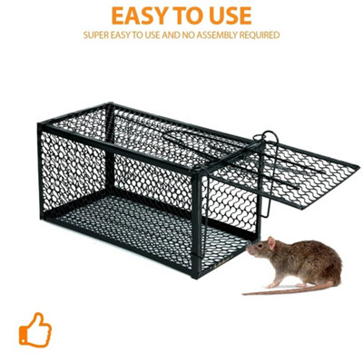Mouse Rat Trap Humane Live Bait Vermin Rodent Metal Cage 2pcs