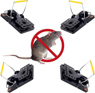 Mouse Traps Pack of 4 Heavy Duty Mice Traps Reusable Indoor Outdoor ...